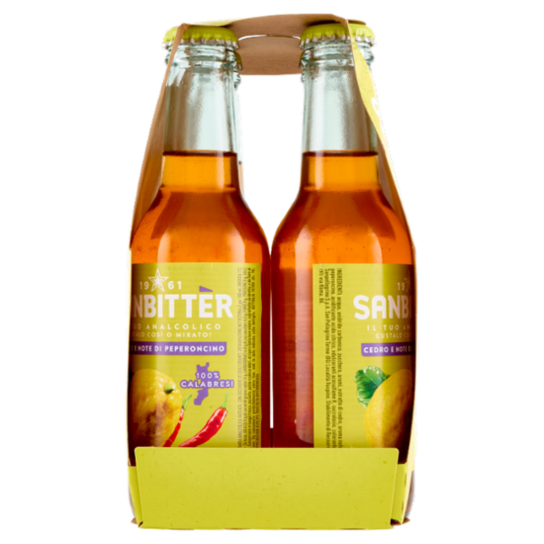 Sanbittèr, Cedro e Note di peperoncino, Aperitivo Analcolico - 4 x 200ml