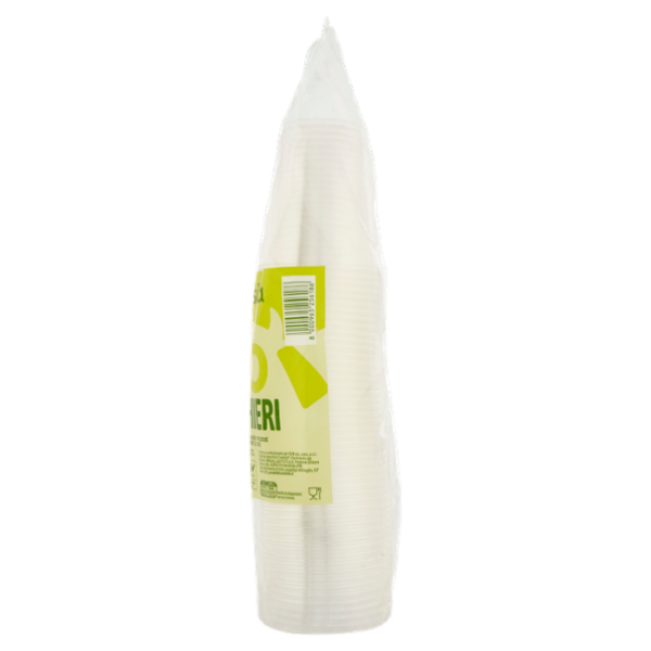 Consilia Bicchieri Trasparenti Biodegradabili e Compostabili 200 cc 50 pezzi