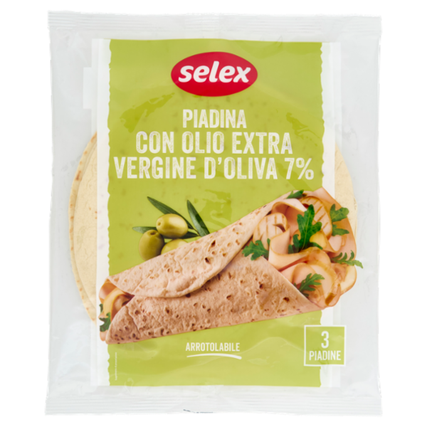 Selex Piadina con Olio Extra Vergine d'Oliva 7% 3x100 g