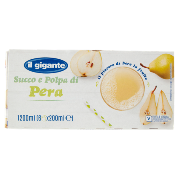 IL GIGANTE Succo e Polpa di Pera 6 x 200 ml