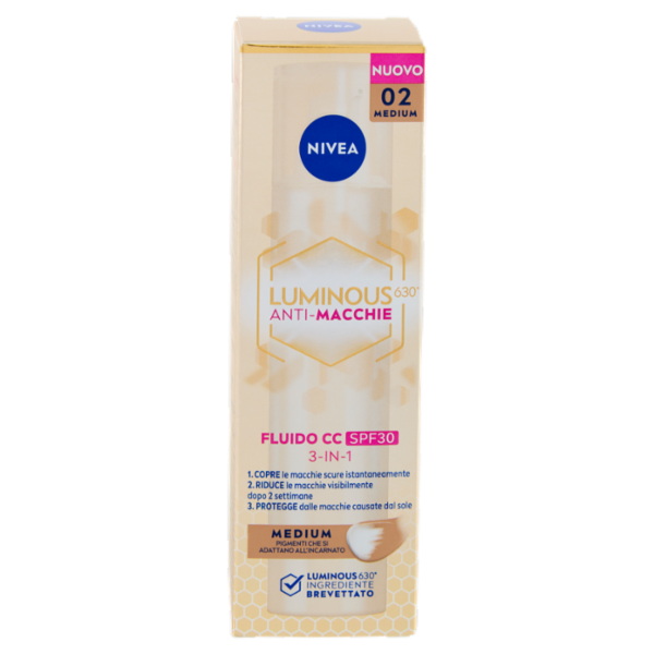 Nivea Luminous630 Anti-Macchie Fluido CC SPF30 02 Medium 40 ml