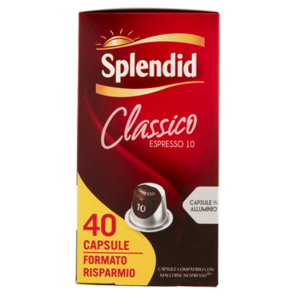 Splendid Classico Espresso 10 40 Capsule Compatibili con Macchine Nespresso* 208 g