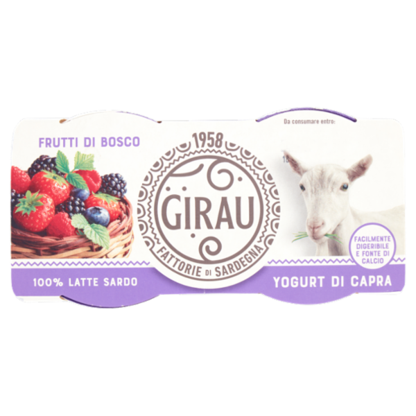 Girau Yogurt di Capra Frutti di Bosco 2 x 125 g