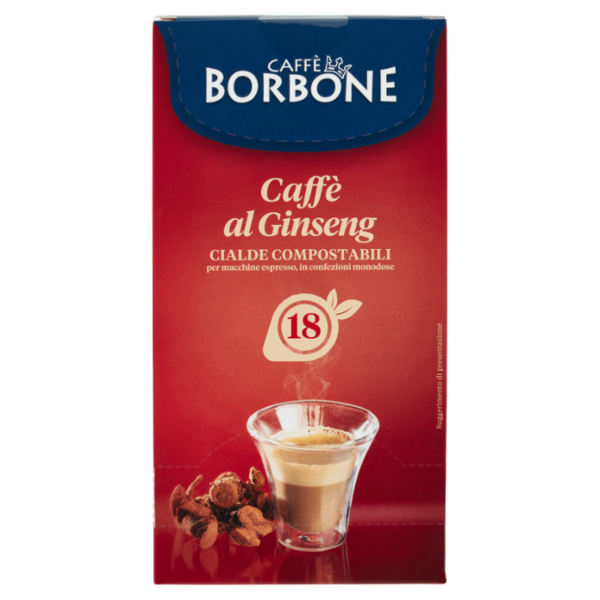Caffè Borbone Caffè al Ginseng Cialde Compostabili 18 x 7,0 g