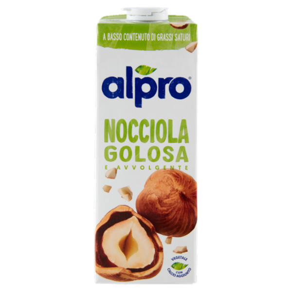 Alpro Classico Nocciola, Bevanda 100% Vegetale, Basso Contenuto di grassi, Senza Lattosio, 1l