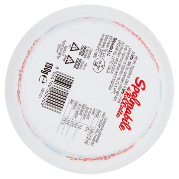 Caseificio Valcolatte Splamabile di Riccotta