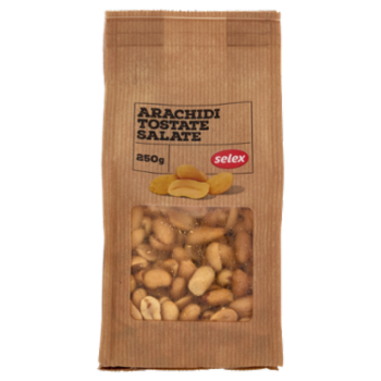 Selex Frutta Secca Arachidi Sgusciate Tostate e Salate 250 g