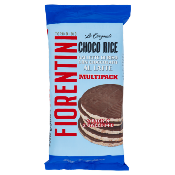 Fiorentini le Originali Choco Rice Gallette di Riso con Cioccolato al Latte Multipack 4 Pack 136 g