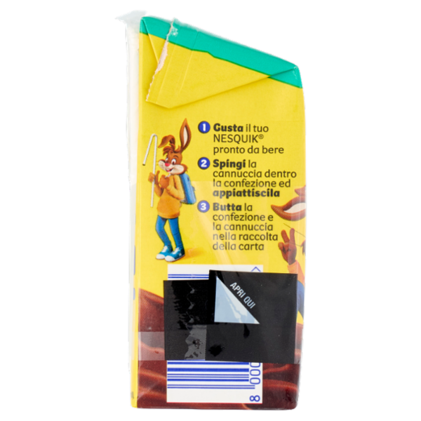 NESQUIK Pronto da Bere Senza Lattosio Latte e Cacao 3 Brick da 180ml
