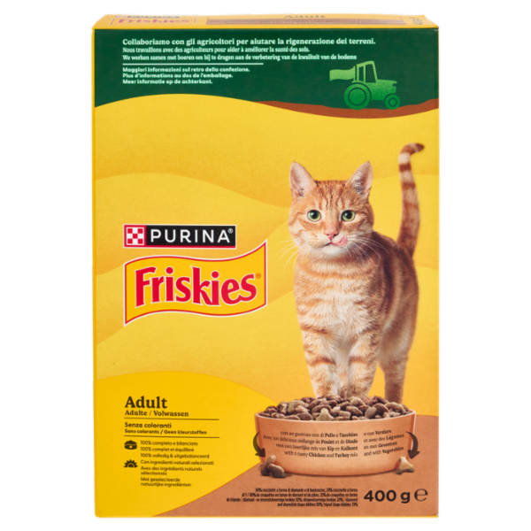 PURINA FRISKIES Adult Pollo e Tacchino e con Verdure 400g