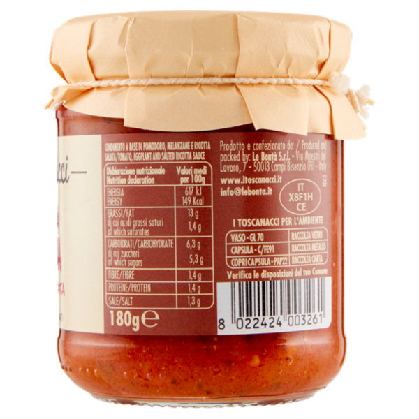 I toscanacci Sugo alla Norma 180 g