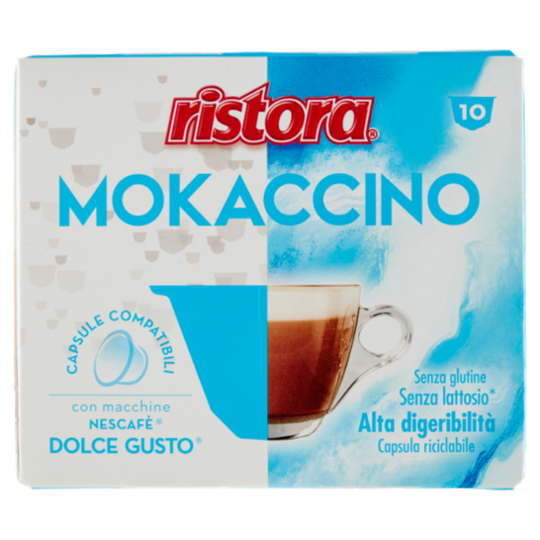 ristora Mokaccino Capsule Compatibili con macchine Nescafè Dolce Gusto 10 x 15 g