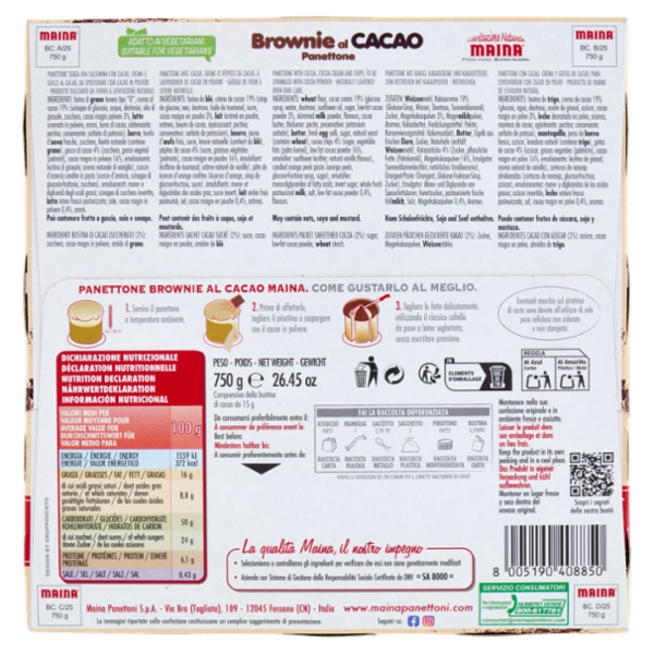 Maina Panettone Brownie al Cacao 750 g