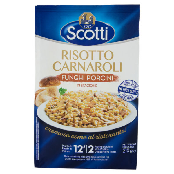 Riso Scotti Risotto Carnaroli Funghi Porcini di Stagione 210 g