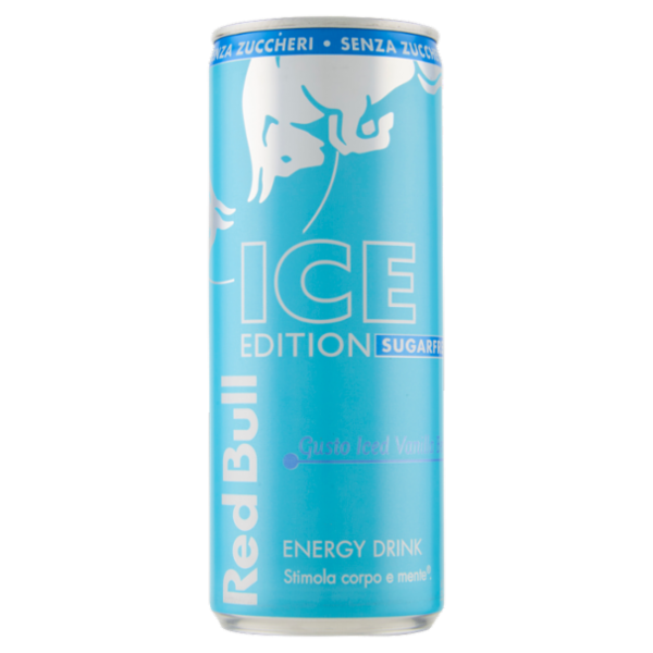 Red Bull Energy Drink, Gusto Iced Vanilla Berry Senza Zuccheri, 250 ml