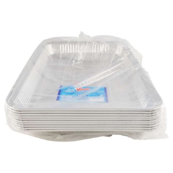 Vanto Contenitore in Alluminio 53x32x4 cm 10 pezzi
