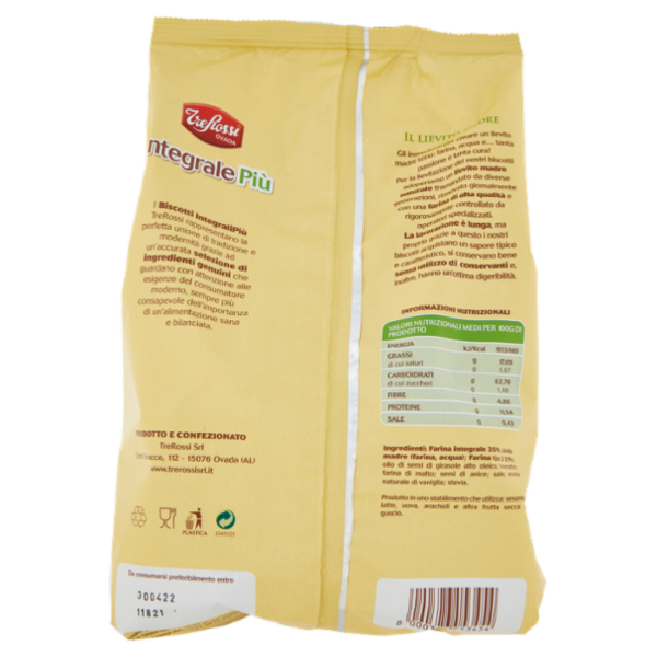 TreRossi IntegralePiù Senza zuccheri aggiunti 250 g