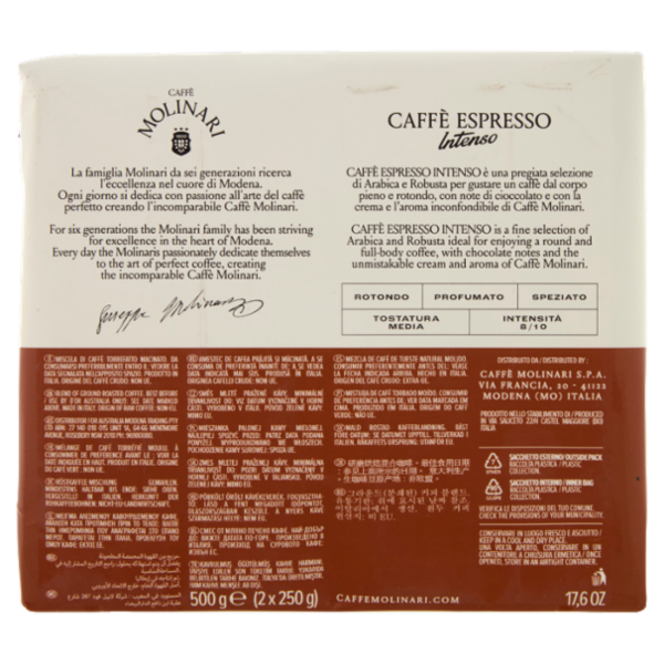 Caffè Molinari Caffè Espresso Intenso Macinato 2 x 250 g