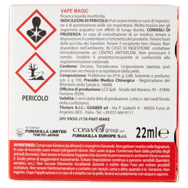 VAPE Elettroemanatore Liquido Mosche-Zanzare 22 ml