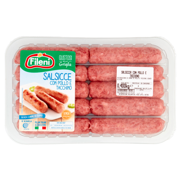 Fileni Salsicce con Pollo e Tacchino 0,400 kg