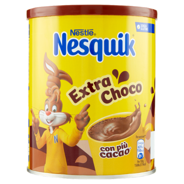 NESQUIK Extra Choco Preparato Solubile per Bevanda con Cacao Magro barattolo 390 g