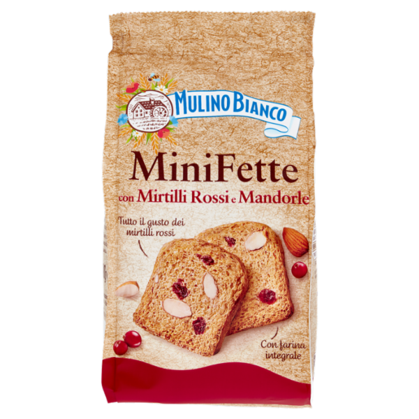 Mulino Bianco Mini Fette Biscottate con Mirtilli Rossi e Mandorle 90g