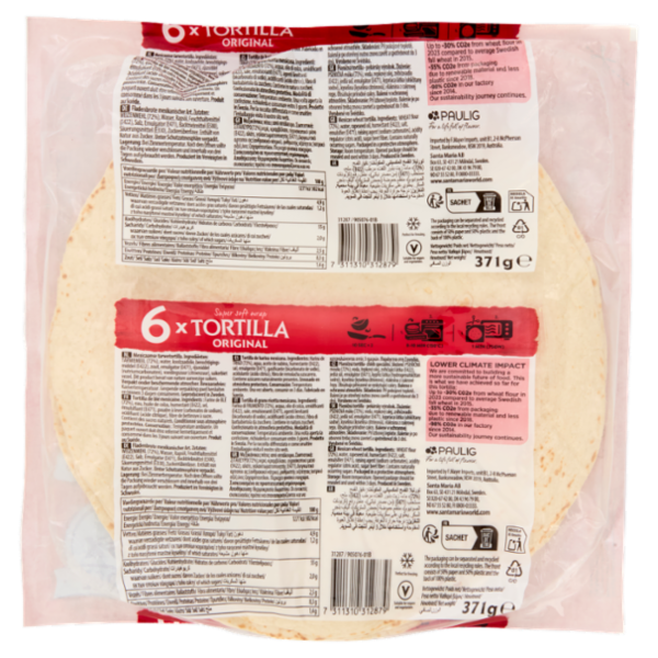 Santa Maria Super soft wrap Tortilla Original 6x Large 371 g