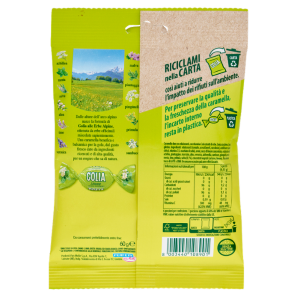 Golia alle Erbe Alpine Limone 60 g
