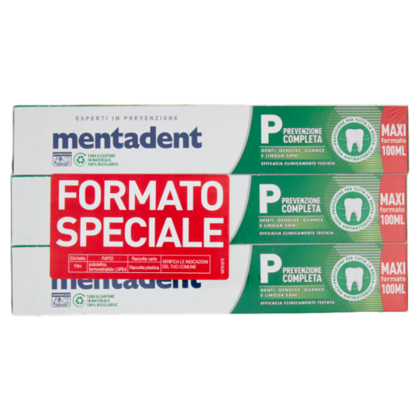 Mentadent P Prevenzione Completa 3 x 100 ml