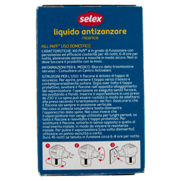 Selex Insetticida Liquido Antizanzare Ricarica per Elettroemanatore 33 ml