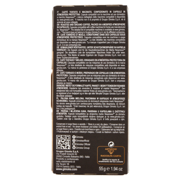 Gimoka Espresso Sublime Compatibile Nespresso* 10 Capsule 55 g