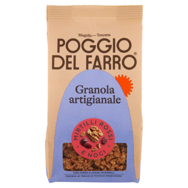 Poggio del Farro Granola artigianale Mirtilli Rossi e Noci 250 g