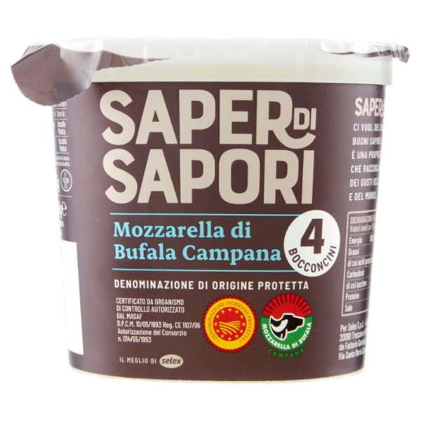Selex Saper di Sapori Bocconcini di Mozzarella di Bufala Campana D.O.P. 200 g