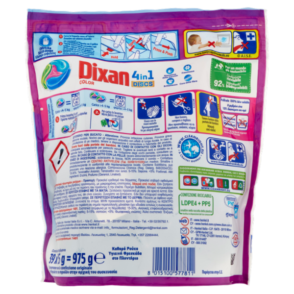 DIXAN Discs Color 39pz (975g)