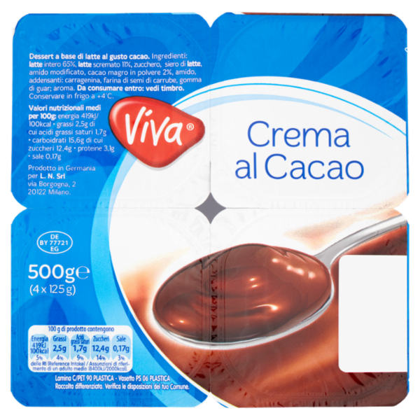 Viva Crema al Cacao 4 x 125 g