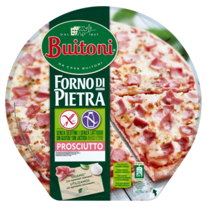 BUITONI Forno Di Pietra Prosciutto Senza Glutine e Senza Lattosio Pizza Surgelata (1pizza) 365g