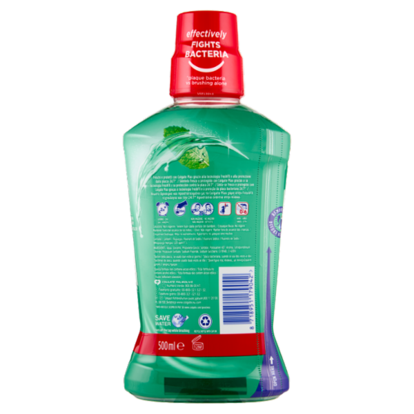 Colgate collutorio Plax Fresh & Protect Soft Mint con antibatterico 500 ml
