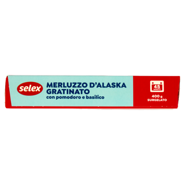 Selex Filetti di Merluzzo D'Alaska Gratinati con Pomodoro e Basilico Surgelati 400 g