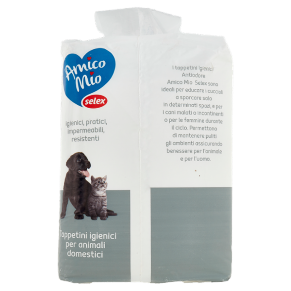 Selex Amico Mio Tappetini Antiodore per Animali 60X90 cm 30 pezzi