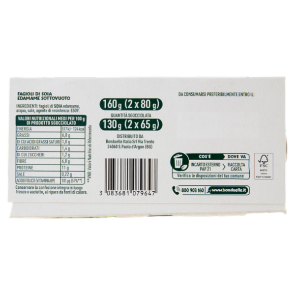 Bonduelle il tuo tocco di Soia Edamame 2 x 80 g