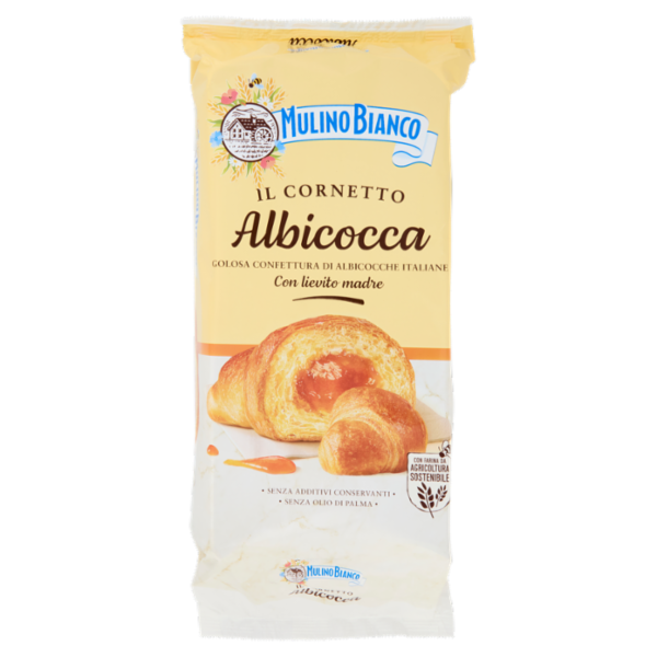 Mulino Bianco Cornetti Albicocca Merenda senza Additivi Conservanti 6 pezzi 300g