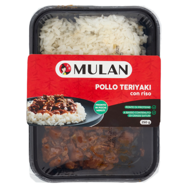 Mulan Pollo Teriyaki con riso 250 g