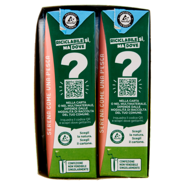 Valfrutta Pesca Italiana Succo e polpa di frutta 6 x 200 ml