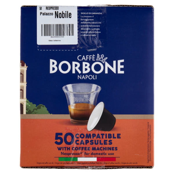 Caffè Borbone Miscela Nobile Capsule Compatibili Nespresso* ad uso domestico 50 x 5 g