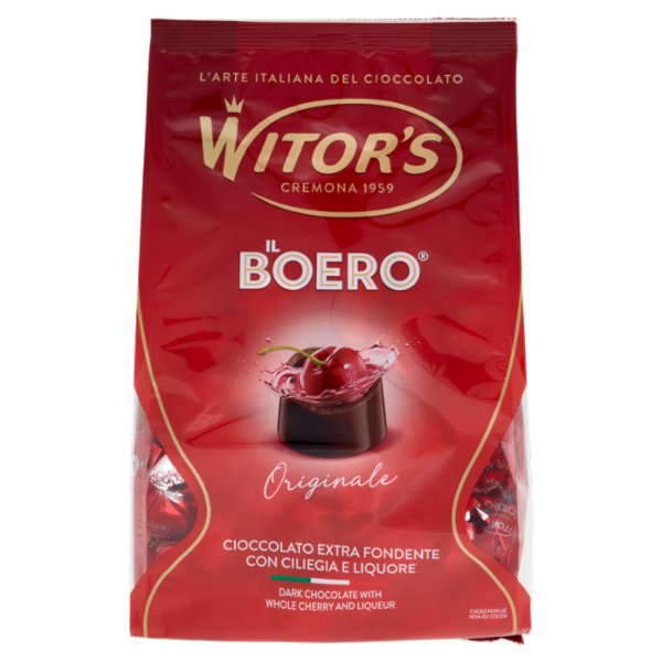 Witor's il Boero Originale Cioccolato Extra Fondente con Ciliegia e Liquore 650 g