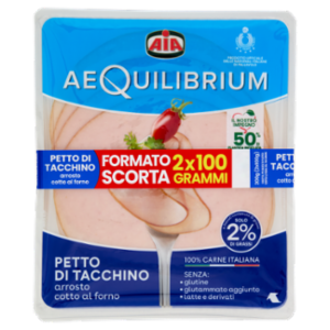 Aia AeQuilibrium Petto Di Tacchino Arrosto Cotto Al Forno 2 x 100 g
