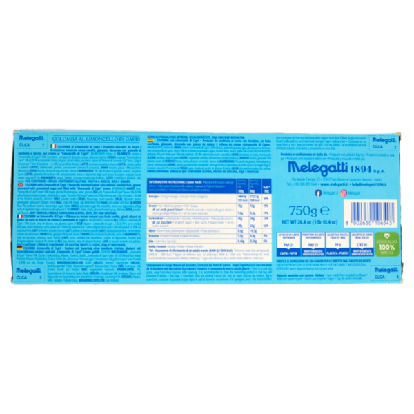 Melegatti 1894 Colomba al Limoncello di Capri 750 g