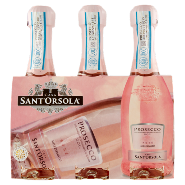 Casa Sant'Orsola Prosecco D.O.C. Rosé Millesimato 3 x 200 ML
