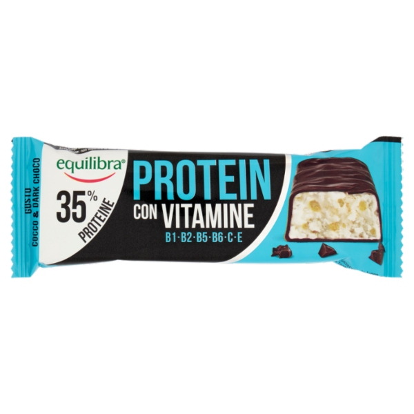 equilibra Protein con Vitamine 35% Proteine Gusto Cocco & Dark Choco 45 g