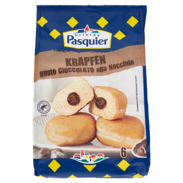 Brioche Pasquier Krapfen gusto Cioccolato alla Nocciola 6 x 45 g